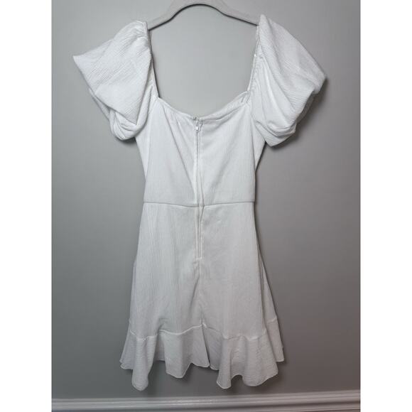 Trixxi Clothing Women Fit & Flare Short Dress Short Sleeve Ruffle Solid K803 NWT - Picture 6 of 15